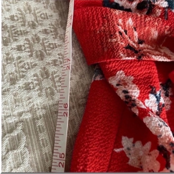 Women's Trixxi Red Floral Sleeveless Boho Jumper Size Medium - Picture 7 of 8